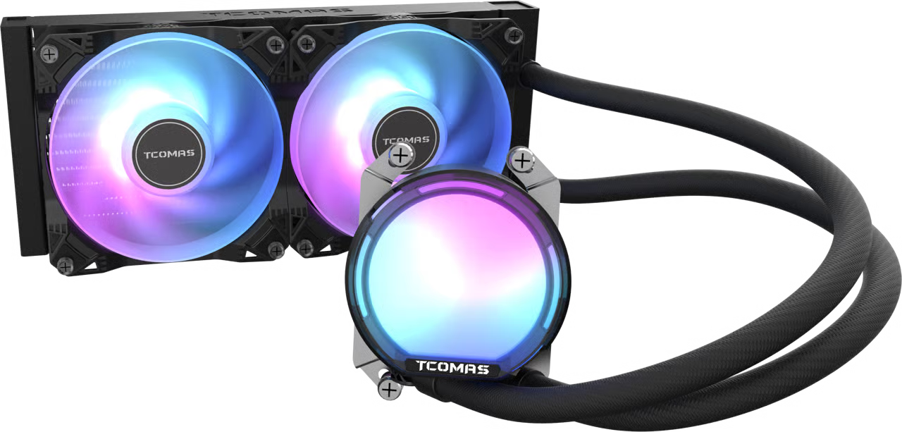 TCOMAS 鈦鉭 SJ-A080 240mm CPU 水冷散熱器 - Black 黑色