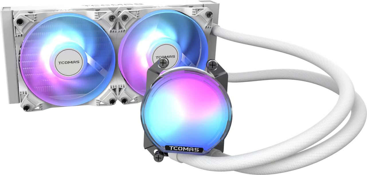 TCOMAS 鈦鉭 SJ-A080 240mm CPU 水冷散熱器 - White 白色