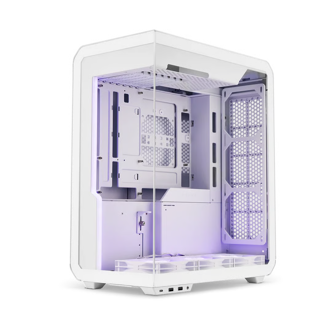 SSUPD XHUTTLE ATX 機箱 - White 白色 【底部預裝3把ARGB反吹風扇】