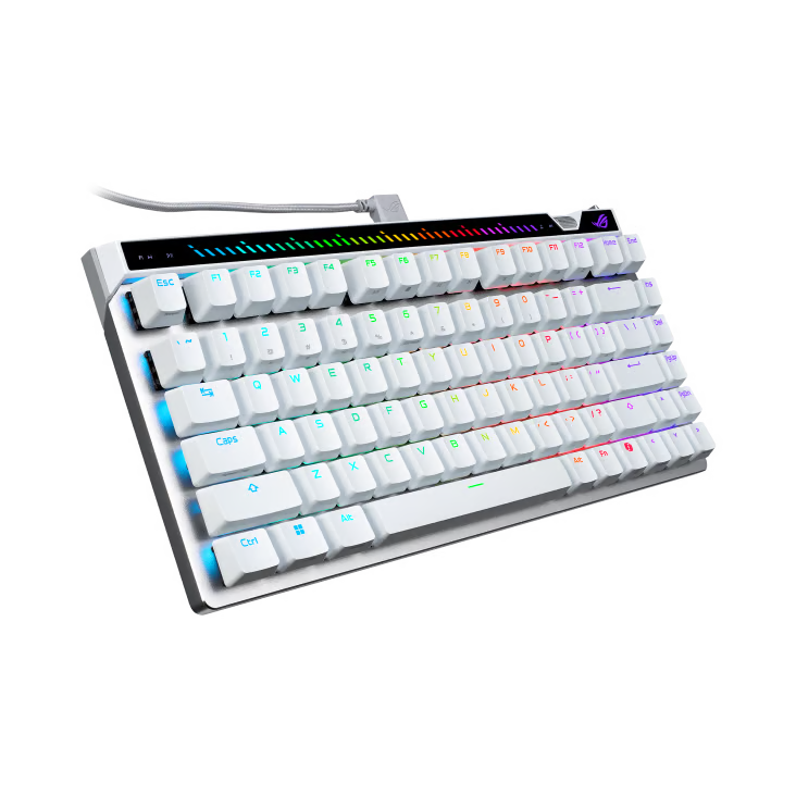 ASUS 華碩 ROG Falchion Ace 75 HE 機械電競鍵盤 〔HFX V2 磁軸/ 英文/ 白色〕
