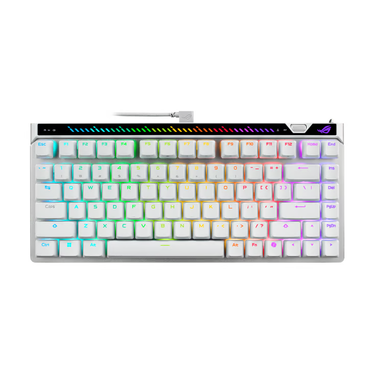 ASUS 華碩 ROG Falchion Ace 75 HE 機械電競鍵盤 〔HFX V2 磁軸/ 英文/ 白色〕