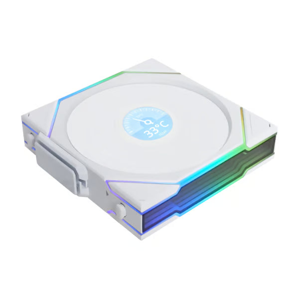LIAN LI 聯力 UNI FAN TL120 LCD Wireless 120mm 單風扇 - White 白色 【需配搭控制器】 - 3年保養