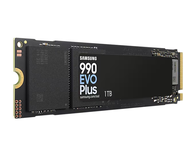 Samsung 三星 990 EVO Plus 1TB PCIe 4.0 x4 / PCIe 5.0 x2 NVMe 2.0 M.2 2280 SSD (MZ-V9S1T0BW)