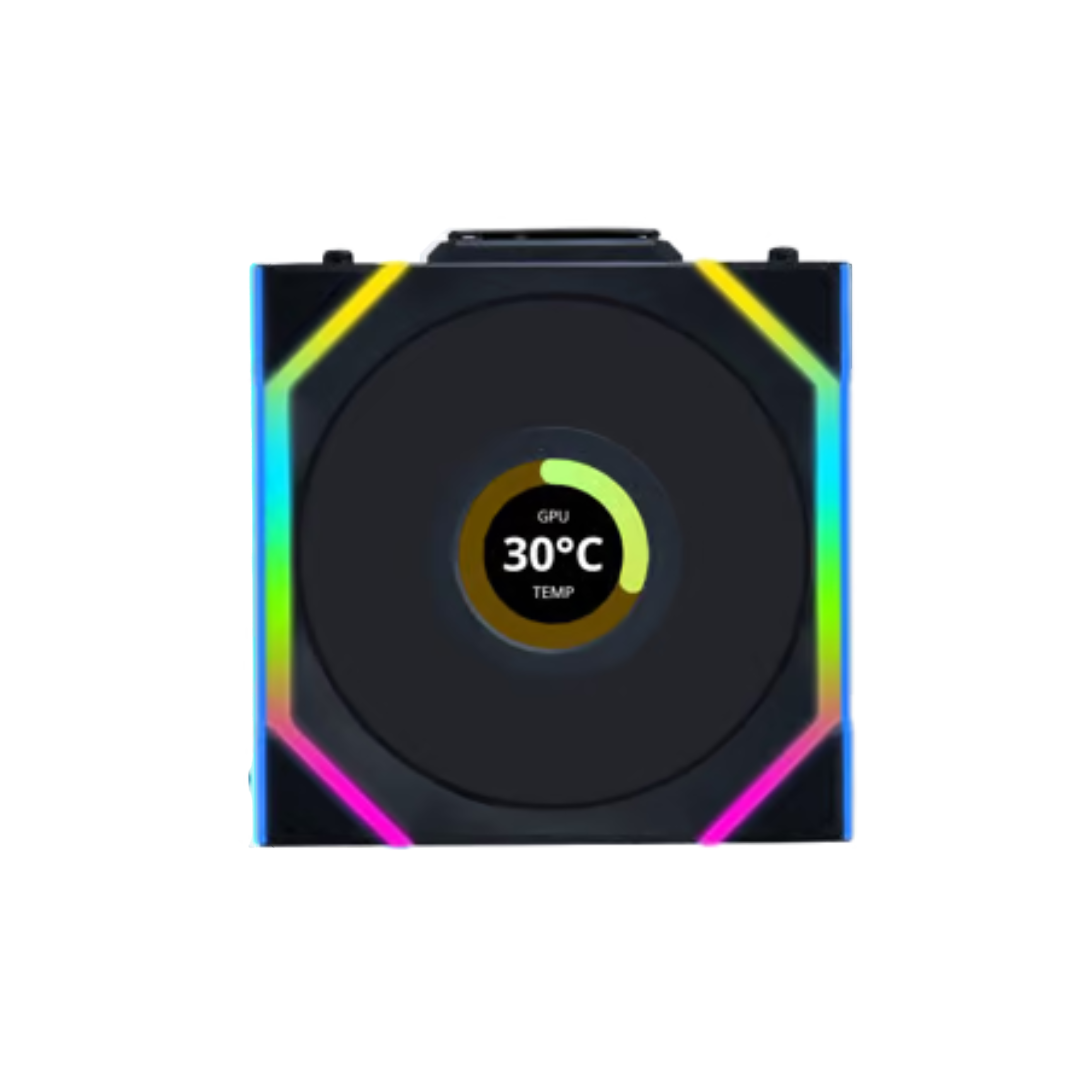 LIAN LI 聯力 UNI FAN SL Wireless LCD 120 單風扇 - 白色 / 黑色【沒有附控制器】