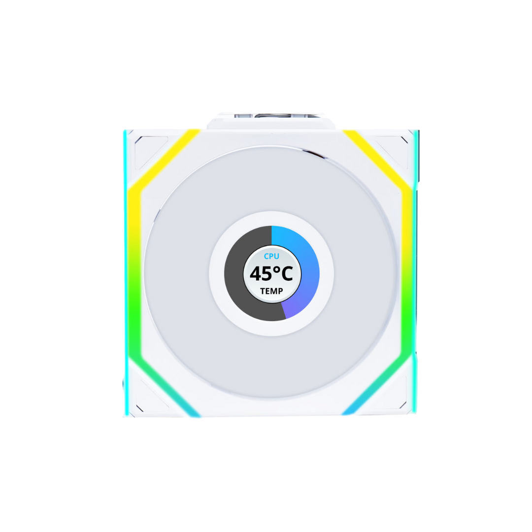 LIAN LI 聯力 UNI FAN SL Wireless LCD 120 單風扇 - 白色 / 黑色【沒有附控制器】
