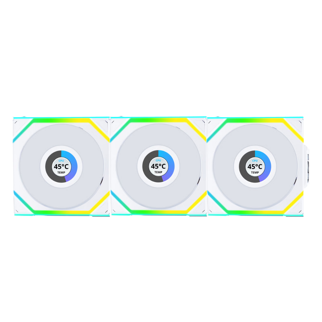 LIAN LI 聯力 UNI FAN SL Wireless LCD 120 3 in 1 風扇套裝 - 黑色 / 白色