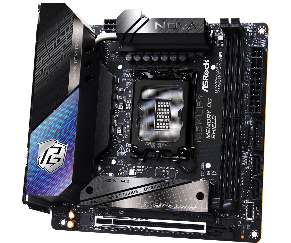 ASRock 華擎 PHANTOM GAMING Z890I Nova WIFI ITX 主機板 (DDR5)
