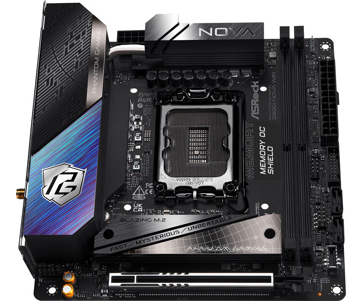 ASRock 華擎 PHANTOM GAMING Z890I Nova WIFI ITX 主機板 (DDR5)