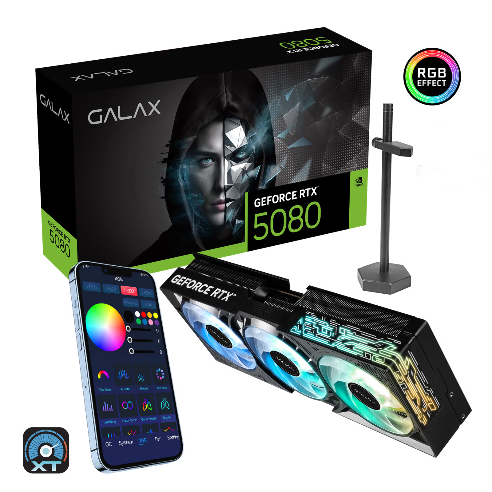 Galax GeForce RTX 5080 1-Click OC Black 16G 顯示卡