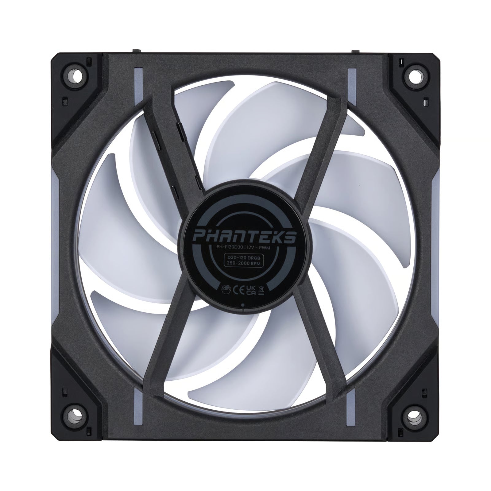 Phanteks D30 120mm PWM D-RGB 風扇 - Black 黑色 (Triple Pack 三件裝)
