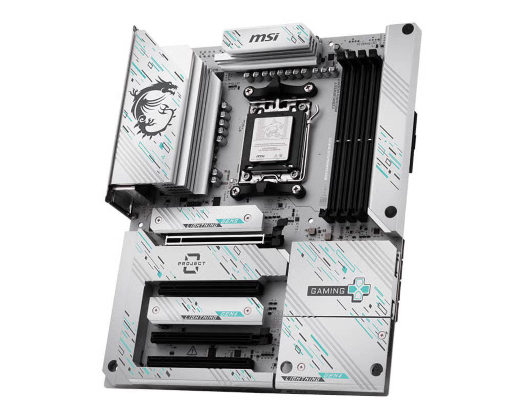 MSI 微星 B850 GAMING PLUS WIFI PZ ATX 白色主機板 (DDR5)