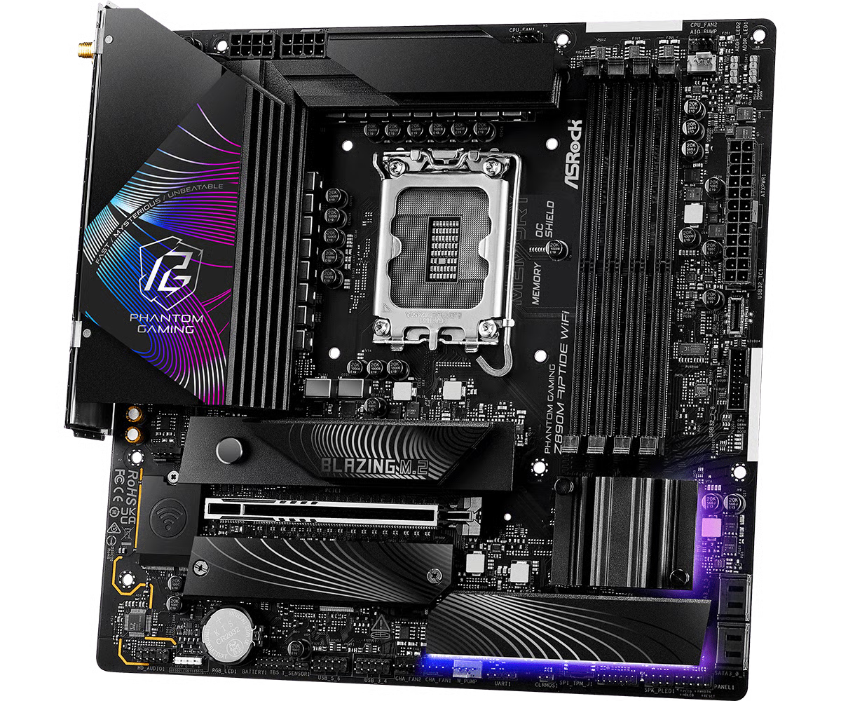 ASRock 華擎 PHANTOM GAMING Z890M Riptide WIFI Micro-ATX 主機板 (DDR5)