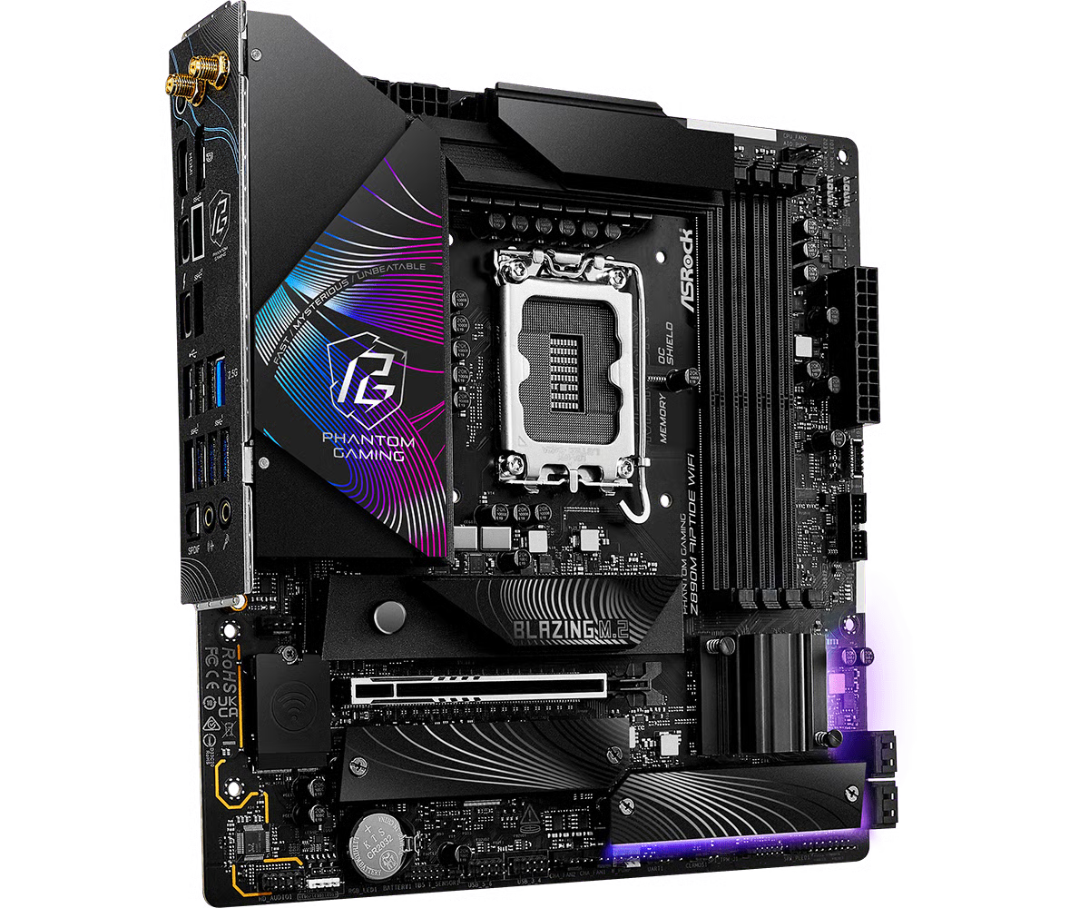 ASRock 華擎 PHANTOM GAMING Z890M Riptide WIFI Micro-ATX 主機板 (DDR5)