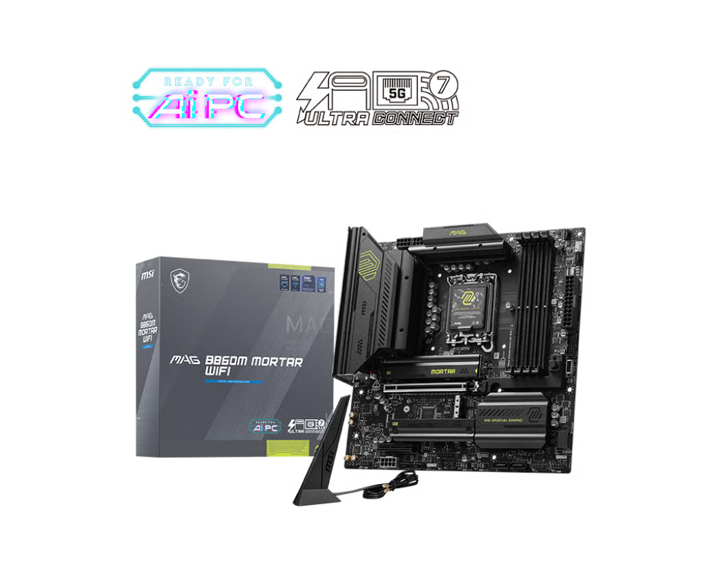 MSI 微星 MAG B860M MORTAR WIFI Micro-ATX 主機板 (DDR5)