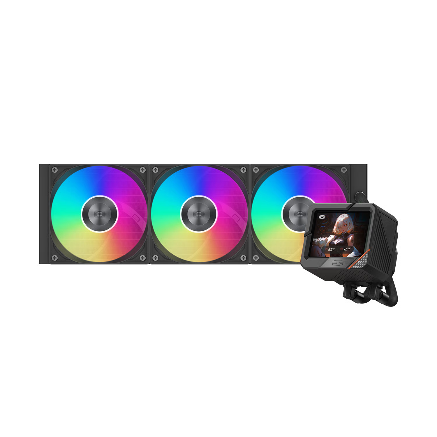 PCCOOLER GT360 ARGB Display 360mm 水冷散熱器 - Black 黑色