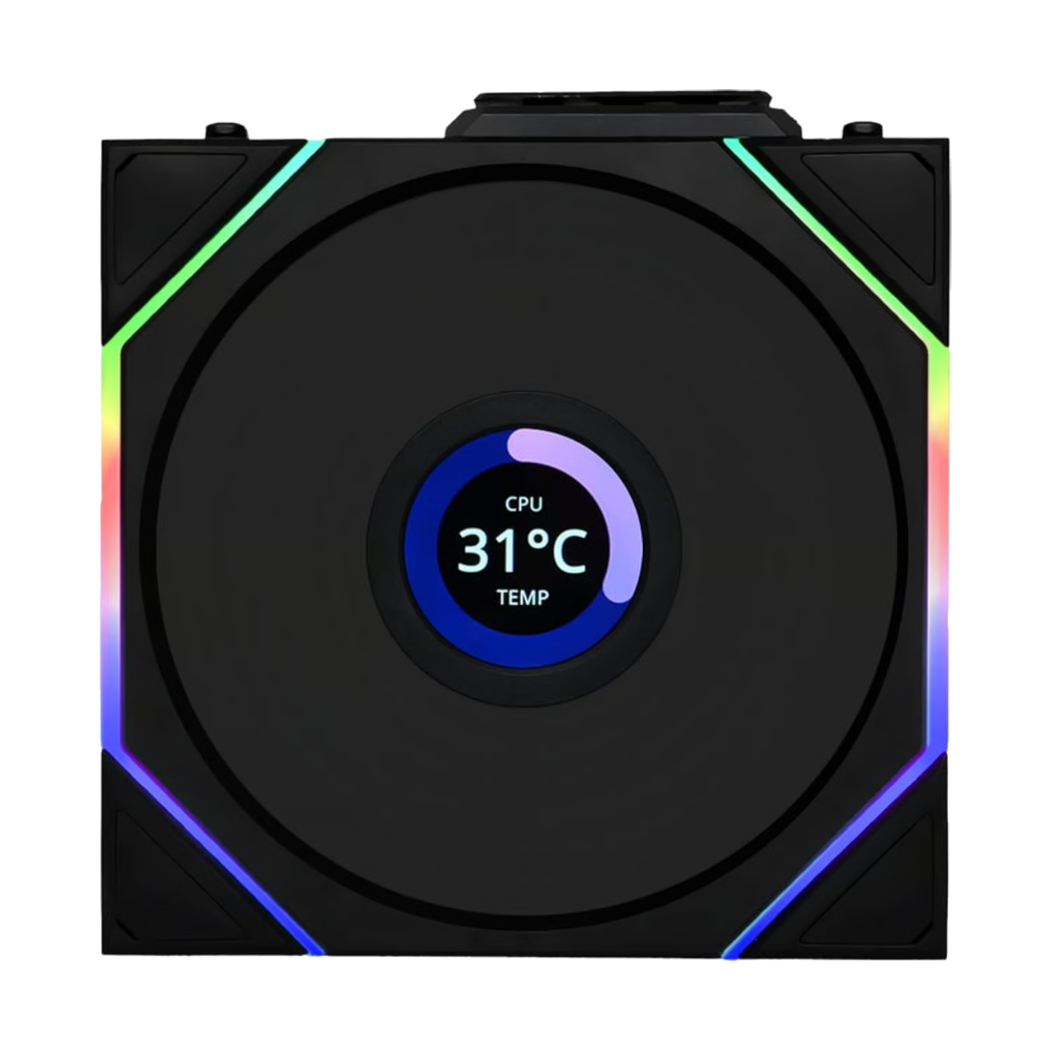 LIAN LI 聯力 UNI FAN TL120 LCD Reverse Blade Wireless 120mm 反向單風扇 - Black 黑色 【需配搭控制器】