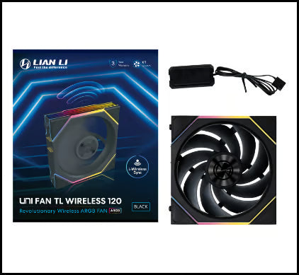 LIAN LI 聯力 UNI FAN TL120 Wireless 120mm 單風扇 - Black 黑色 【需配搭控制器】