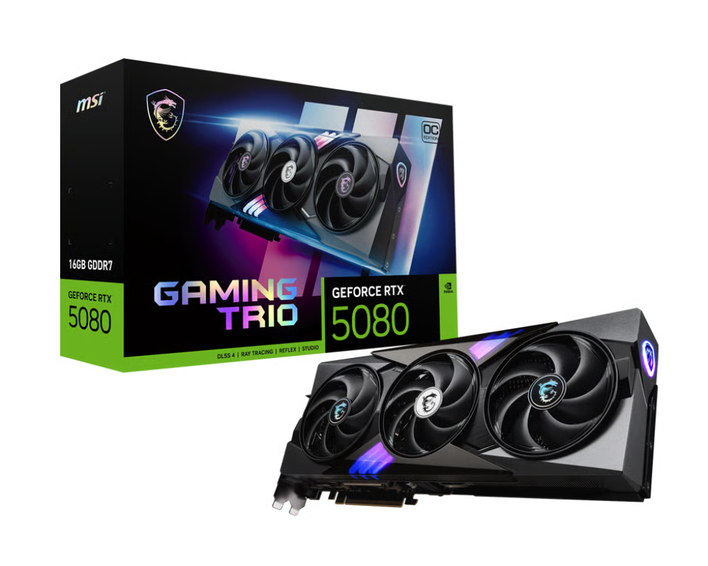 MSI 微星 GeForce RTX 5080 16G GAMING TRIO OC 顯示卡