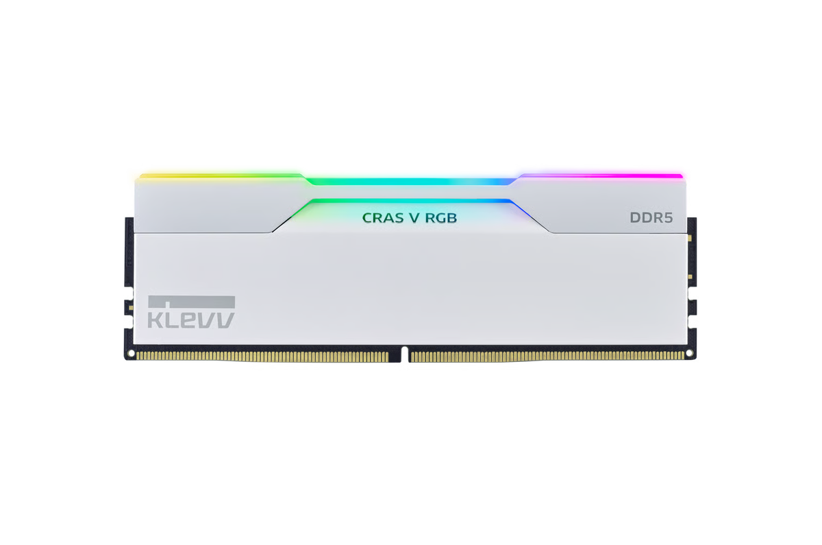 Klevv 科賦 CRAS V RGB DDR5 WHITE 48GB (24GB x 2) 6000MHz CL30 (KD5KGUD80-60A300J) - Limited Lifetime保養