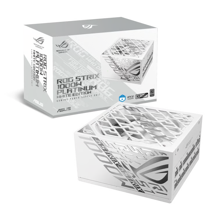 ASUS 華碩 ROG STRIX 1000W Platinum White Edition 80Plus Platinum 鉑金牌 全模組 火牛 - White 白色 - 10年保養