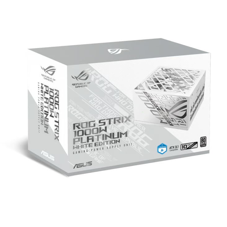 ASUS 華碩 ROG STRIX 1000W Platinum White Edition 80Plus Platinum 鉑金牌 全模組 火牛 - White 白色 - 10年保養