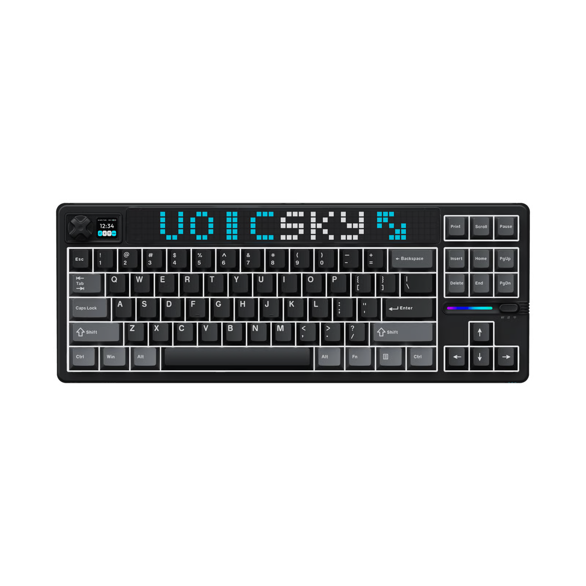 Voicsky ATMOS 87 80% 三模機械鍵盤 (Tactile 段落軸) - Dark 黑色