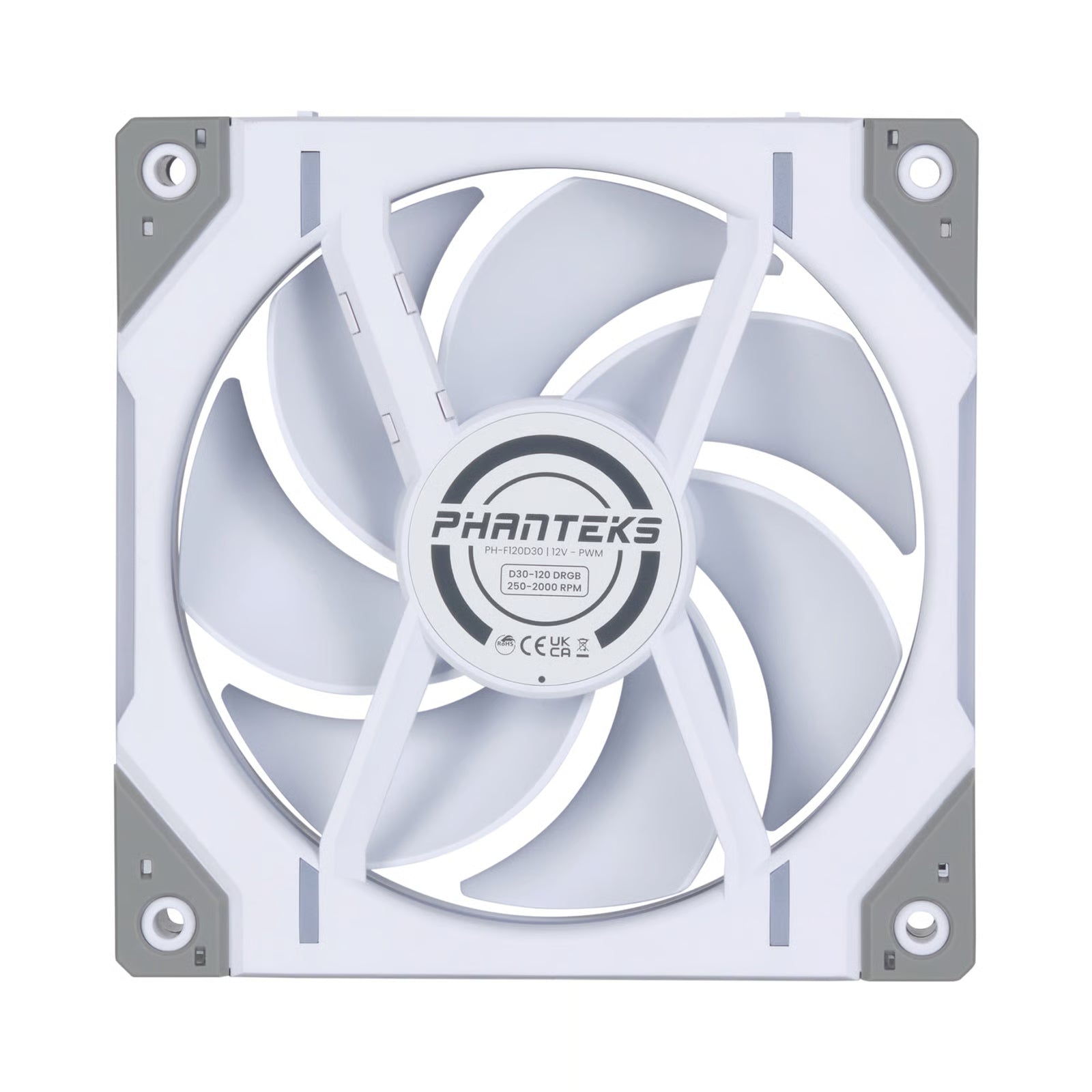 Phanteks D30 120mm PWM D-RGB 風扇 - White 白色 (Triple Pack 三件裝)