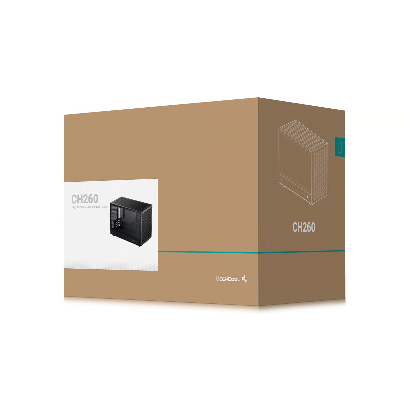 【支援MATX背插底板】 DEEPCOOL CH260 Micro-ATX 機箱 - Black 黑色