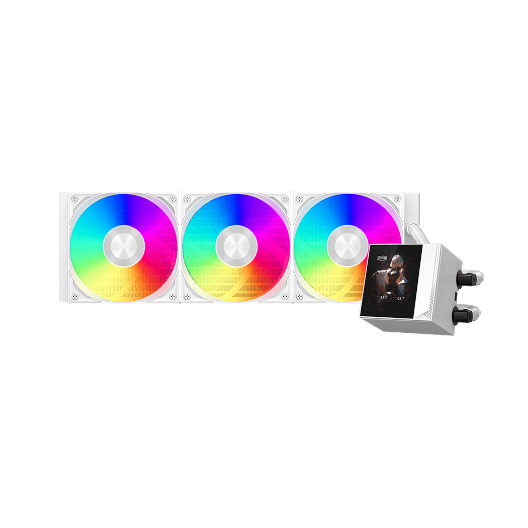 PCCOOLER DC360 Pro ARGB Display 360mm 水冷散熱器 - White 白色