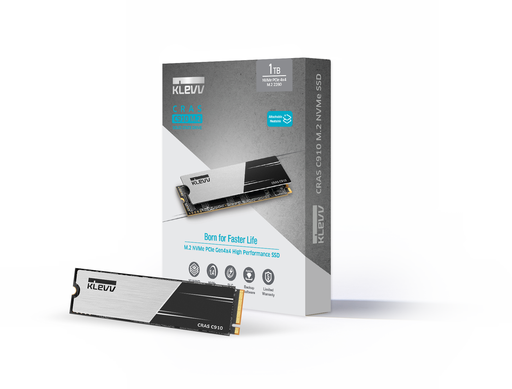 KLEVV CRAS C910 2TB M.2 NVMe PCIe 4.0 x 4 SSD 2280