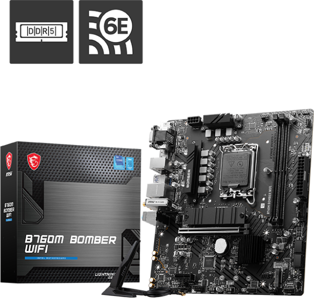 MSI B760M BOMBER WIFI MATX (DDR5)