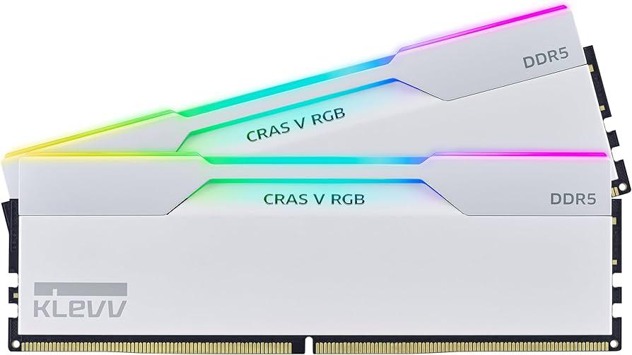Klevv 科賦 CRAS V RGB DDR5 WHITE 64GB (32GB x 2) 6000MHz CL30 (KD5BGUA80-60A300J)