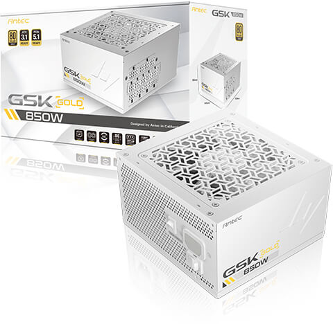 ANTEC Gold Strike GSK850 850W 80Plus Gold ATX3.1 PSU - White