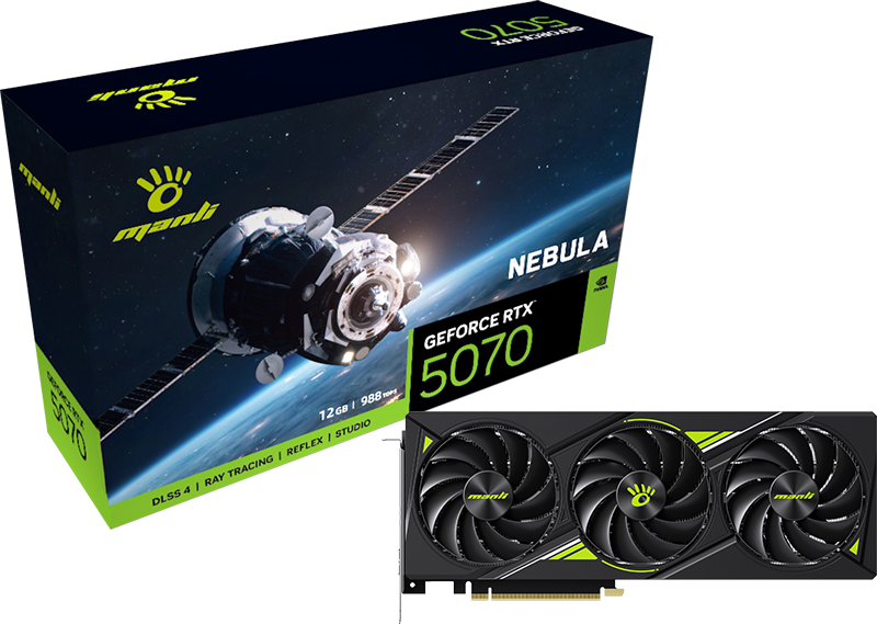 Manli GeForce RTX™ 5070 NEBULA X3 12GB GDDR7