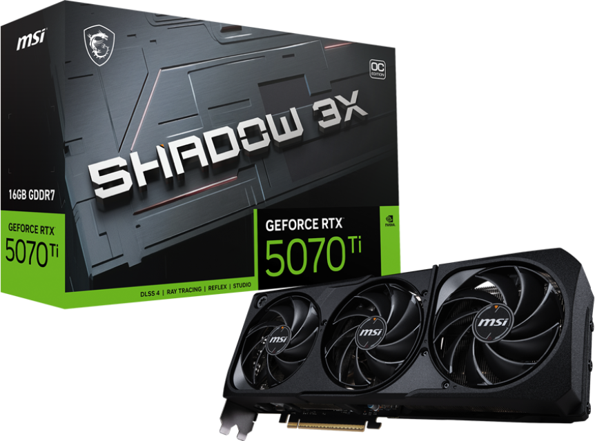 MSI 微星 GeForce RTX 5070 Ti 16G SHADOW 3X OC 顯示卡