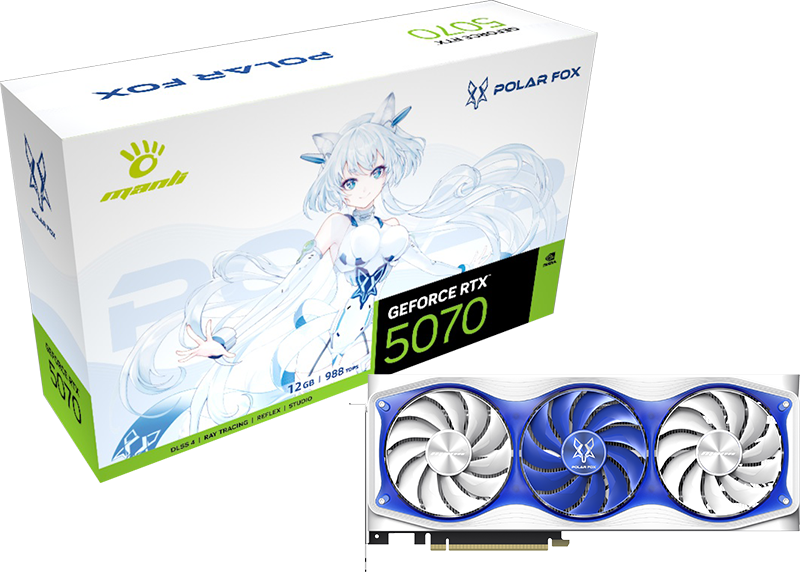 【缺貨】Manli Polar Fox GeForce RTX 5070 OC 12GB GDDR7