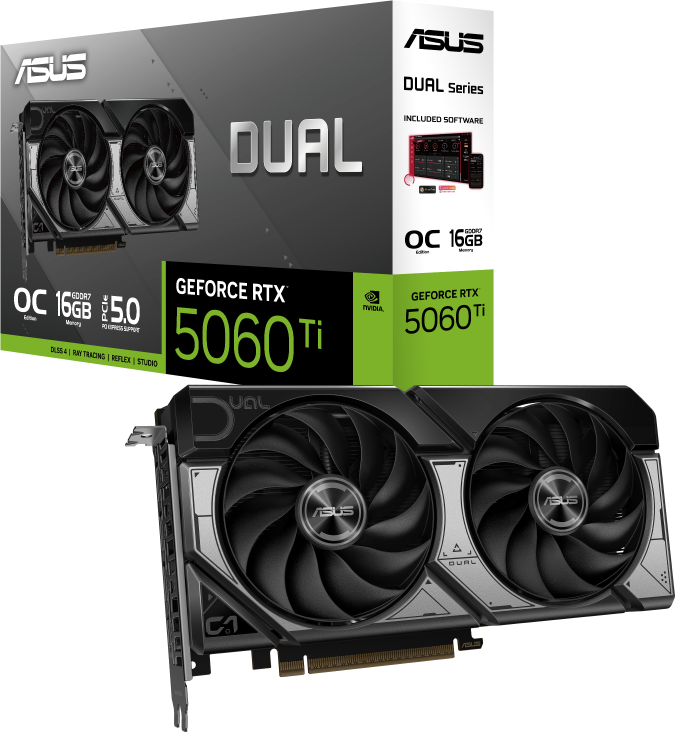 ASUS Dual GeForce RTX™ 5060 Ti 16GB GDDR7 OC Edition