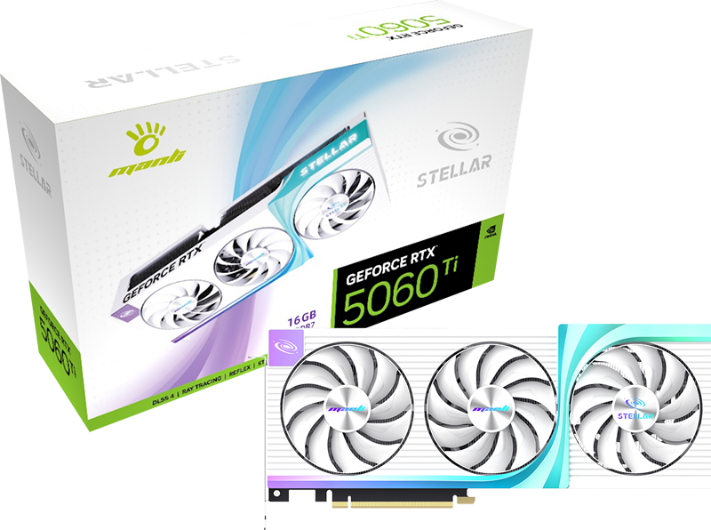 Manli Stellar GeForce RTX 5060 Ti OC 16GB GDDR7