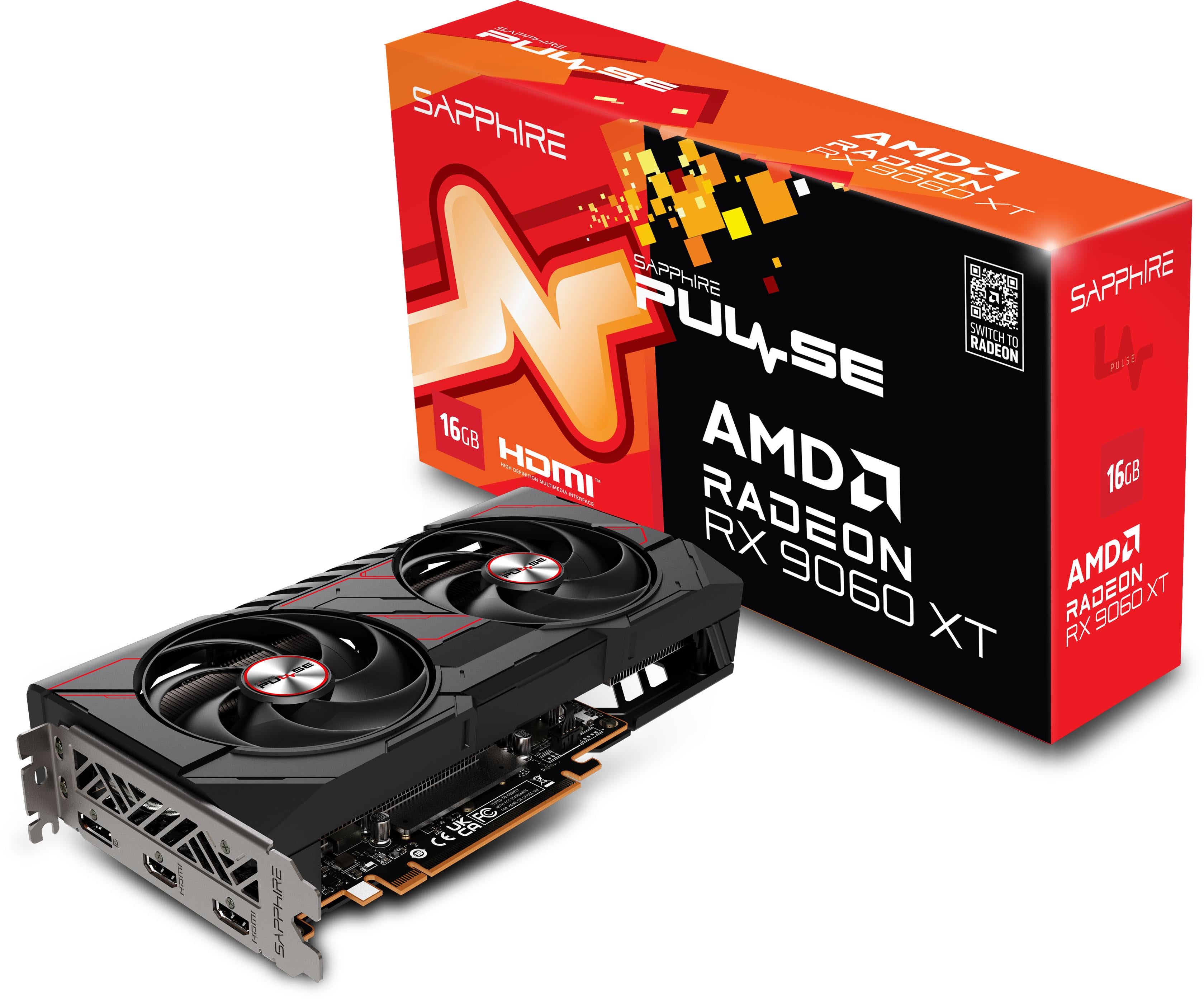 【現貨】 Sapphire PULSE AMD Radeon™ RX 9060 XT 16GB GPU GDDR6 OC