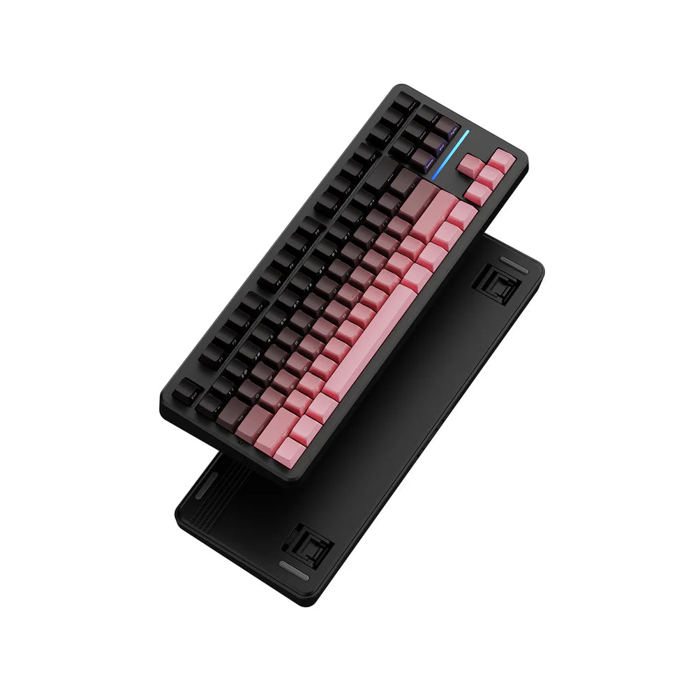 EWEADN 前行者 X87 Pro 黑莓粉【北極拿鐵軸V2】10000mAh 三模無線機械鍵盤