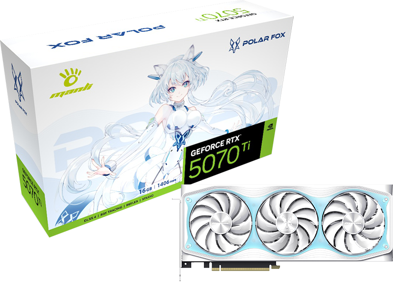 【缺貨】Manli Polar Fox GeForce RTX 5070 Ti OC 16GB GDDR7