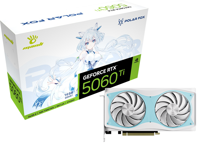 Manli Polar Fox GeForce RTX 5060 Ti OC 16GB GDDR7