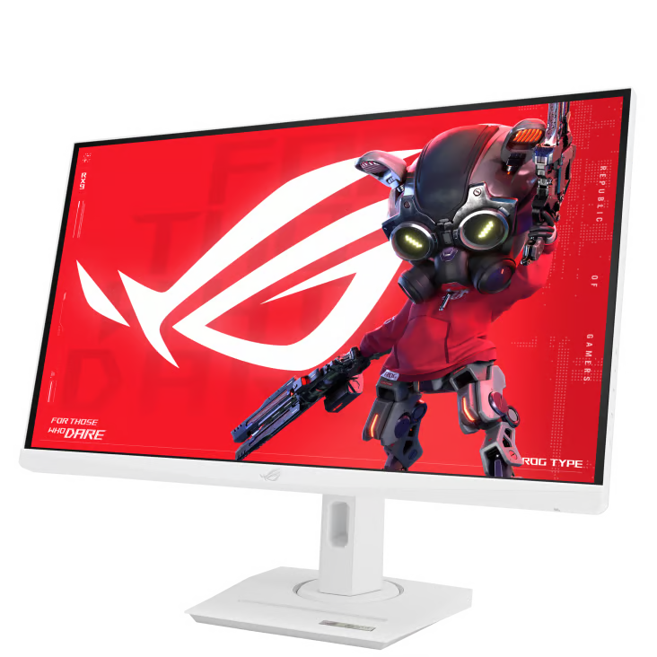 ASUS 華碩 ROG Strix XG27UCG-W 白色雙模式電競顯示器 (27吋 / 4K UHD [3840 x 2160] 160Hz & FHD [1920 x 1080] 320Hz 雙模式顯示 / Fast IPS / DCI-P3 95% / DisplayHDR 400 / FreeSync Premium + G-Sync Compatible / Type-C / 4軸人體工學支架)