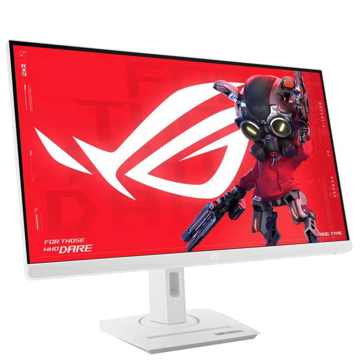 ASUS 華碩 ROG Strix XG27UCG-W 白色雙模式電競顯示器 (27吋 / 4K UHD [3840 x 2160] 160Hz & FHD [1920 x 1080] 320Hz 雙模式顯示 / Fast IPS / DCI-P3 95% / DisplayHDR 400 / FreeSync Premium + G-Sync Compatible / Type-C / 4軸人體工學支架)