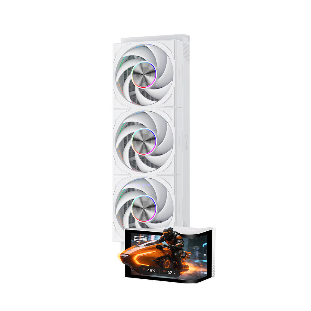 PCCOOLER DV360 ARGB Display 360mm 水冷散熱器 - White 白色