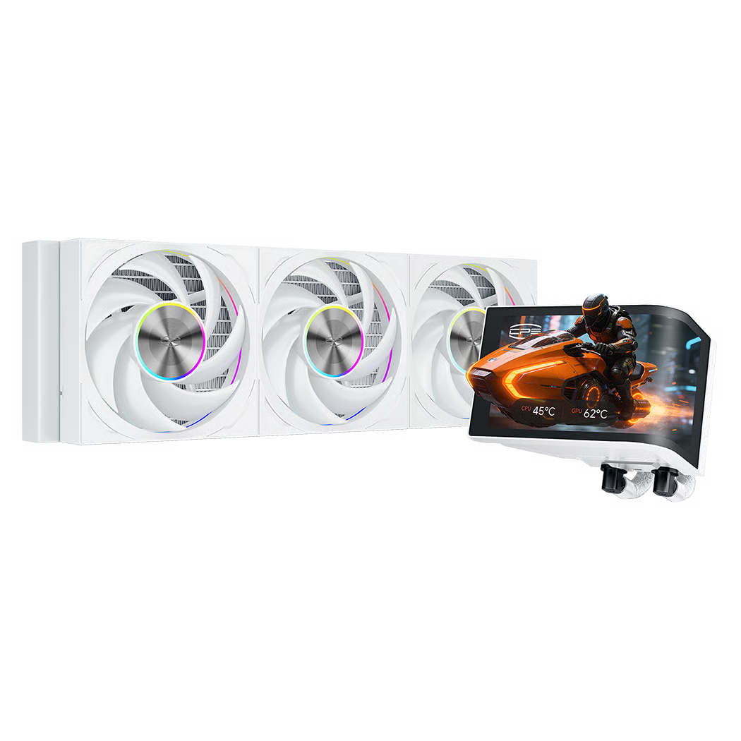 PCCOOLER DV360 ARGB Display 360mm 水冷散熱器 - White 白色