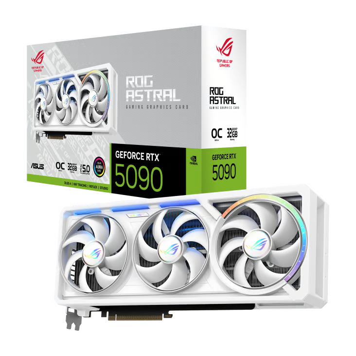 ASUS 華碩 ROG Astral GeForce RTX™ 5090 32GB GDDR7 WHITE OC 顯示卡 - 3年保養