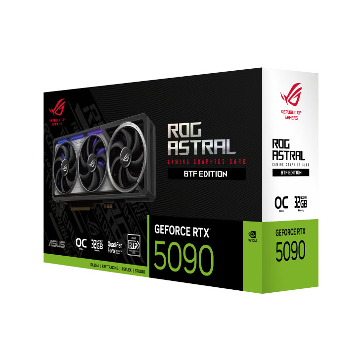 ASUS 華碩 ROG Astral GeForce RTX 5090 32G BTF OC 顯示卡 - 3年保養
