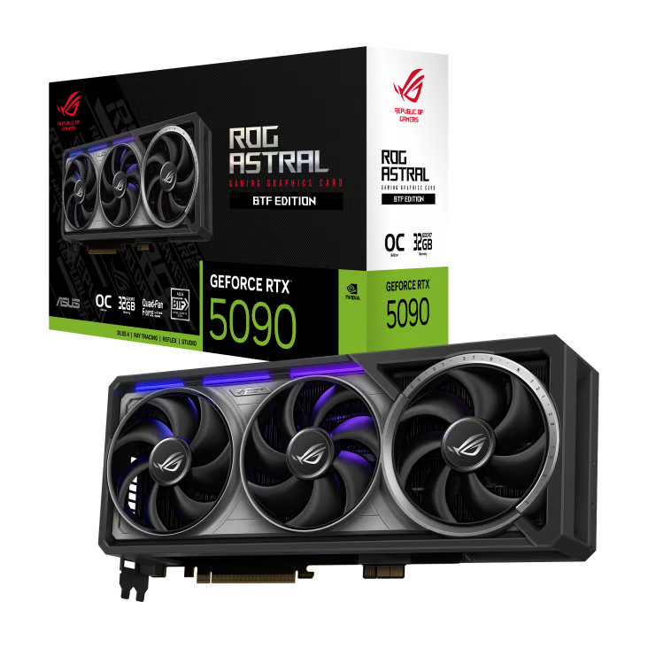 ASUS 華碩 ROG Astral GeForce RTX 5090 32G BTF OC 顯示卡 - 3年保養
