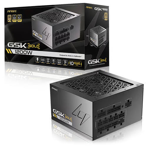 Antec GSK1200 ATX3.1 1200W 80Plus Gold 金牌 全模組 火牛 - Black 黑色 - 10年保養